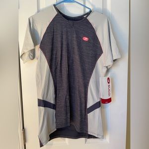 NWT Sugoi Grey/White Cycling/Running Jersey Size Large